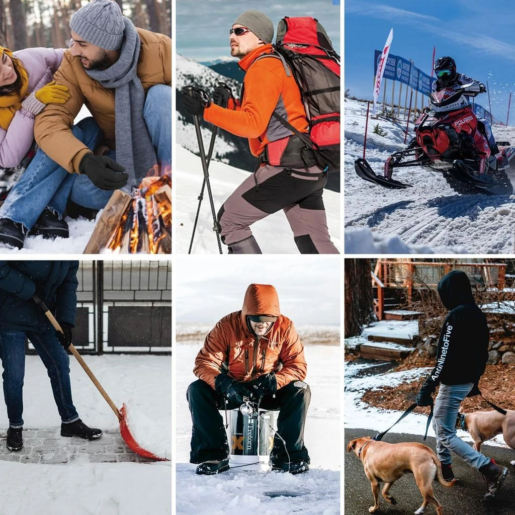 ihuan ihuan Winter Waterproof Ski Gloves Men Women, Snow Warm Cycling Cold Weather, Driving Biking Running 6