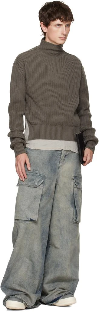 Rick Owens Gray Concordians Geobasket Sneakers 5