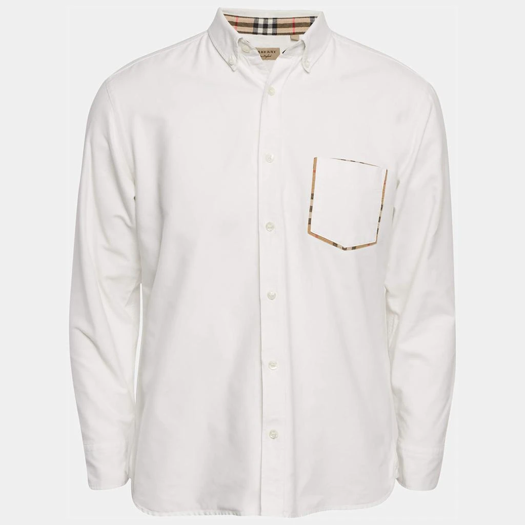 Burberry Burberry White Cotton Button Down Shirt L 1