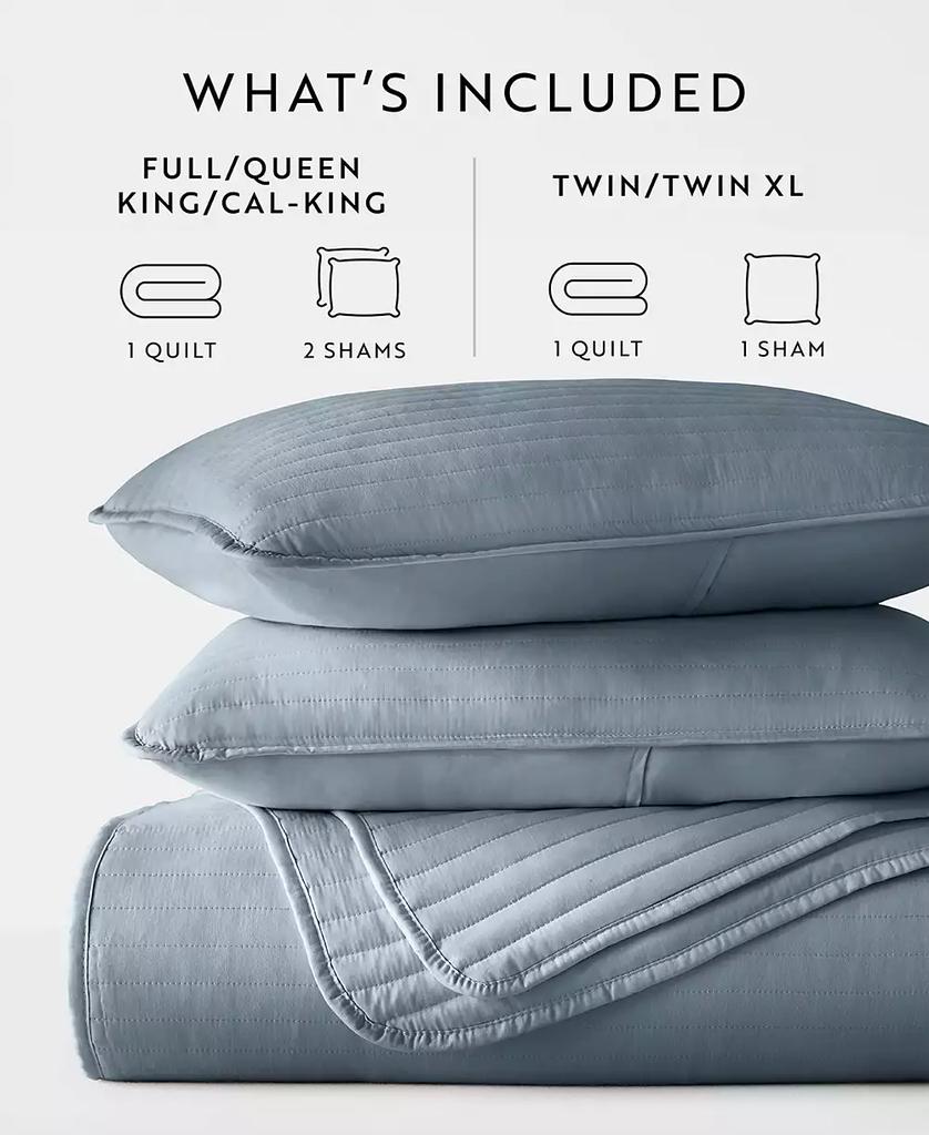IENJOY HOME Stripe Stitch 3-Pc. Quilt Set
