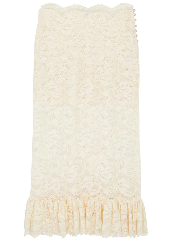 Paco Rabanne Floral lace midi skirt 1