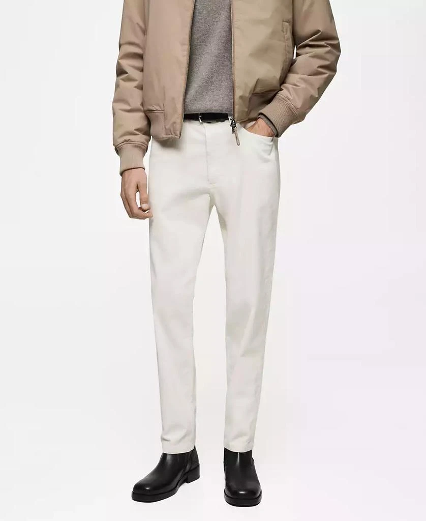 Mango Men's Regular-Fit Corduroy Pants 1