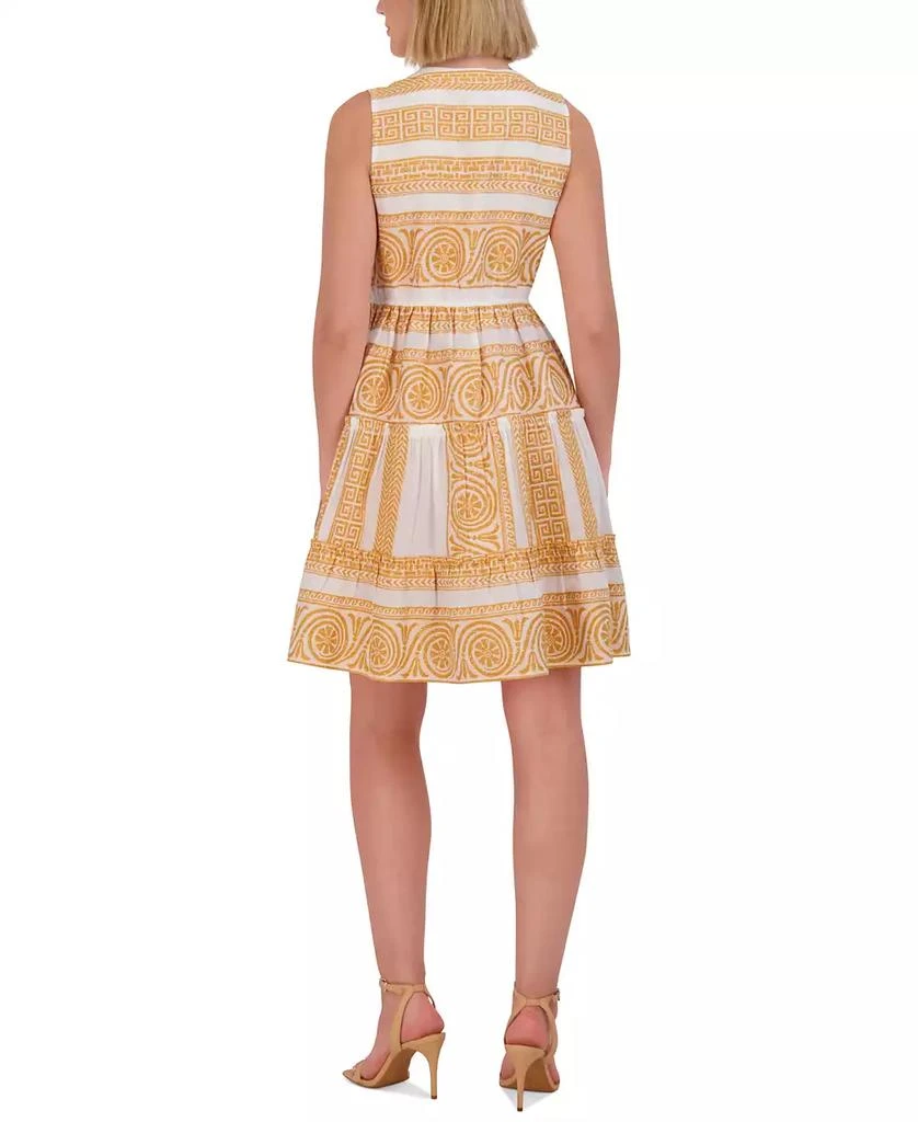 Vince Camuto Women's Cotton Mosaic Tassel-Tie Dress 2
