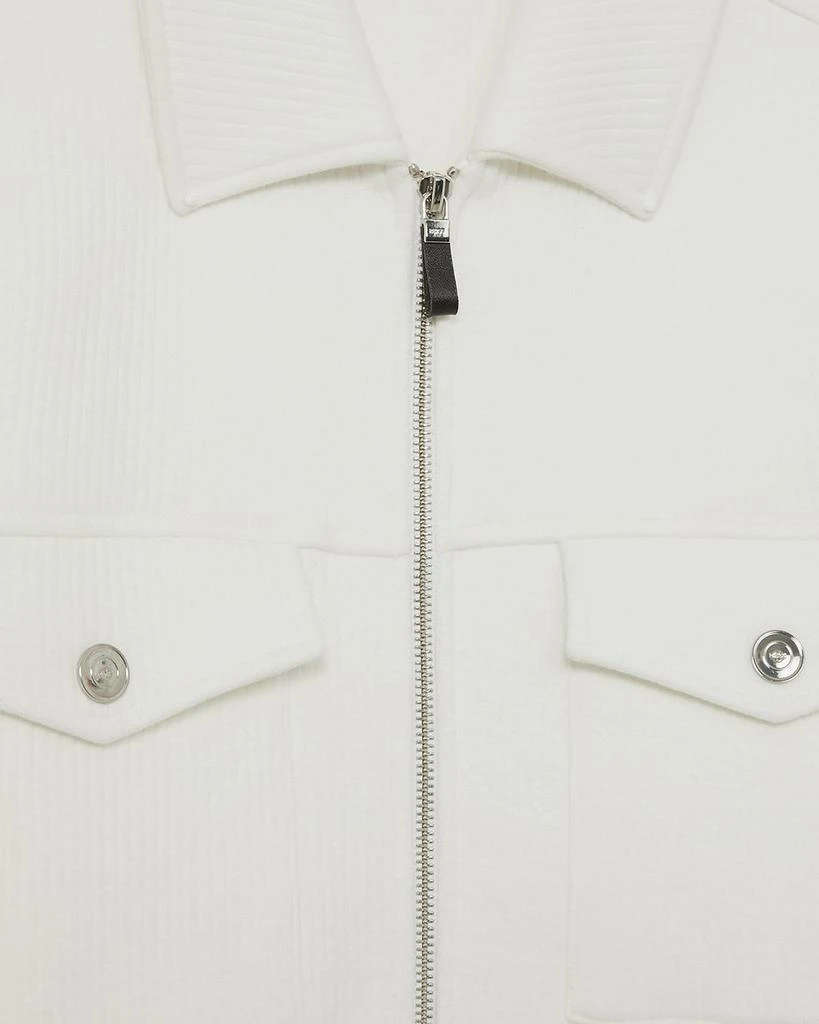 REISS Men's Bowen Jersey Ribbed Zip Overshirt 5