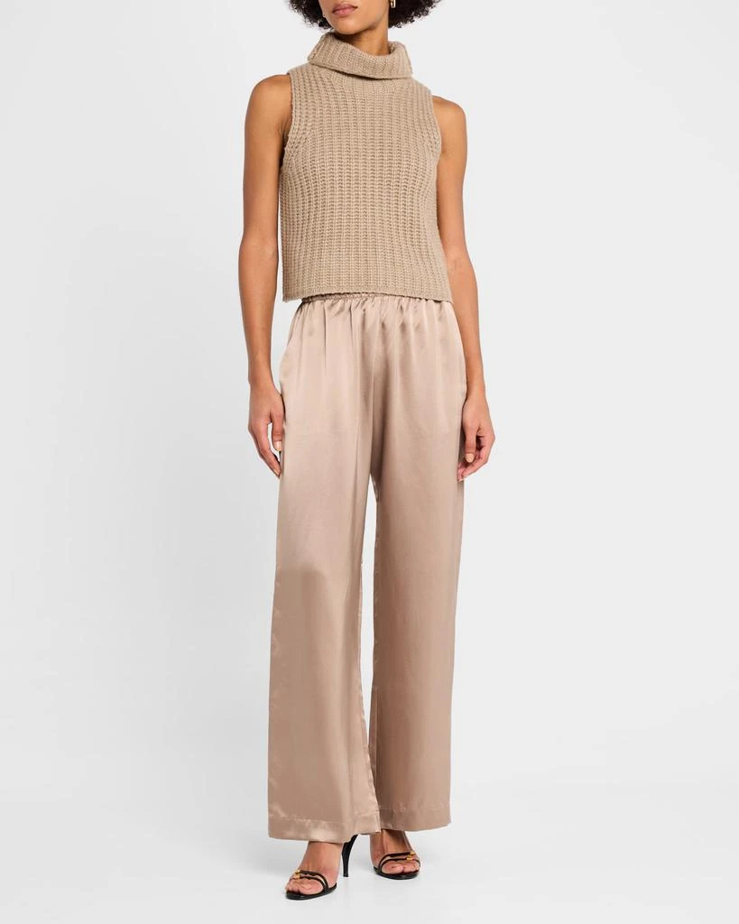 Sablyn Wide-Leg Silk Pants 2