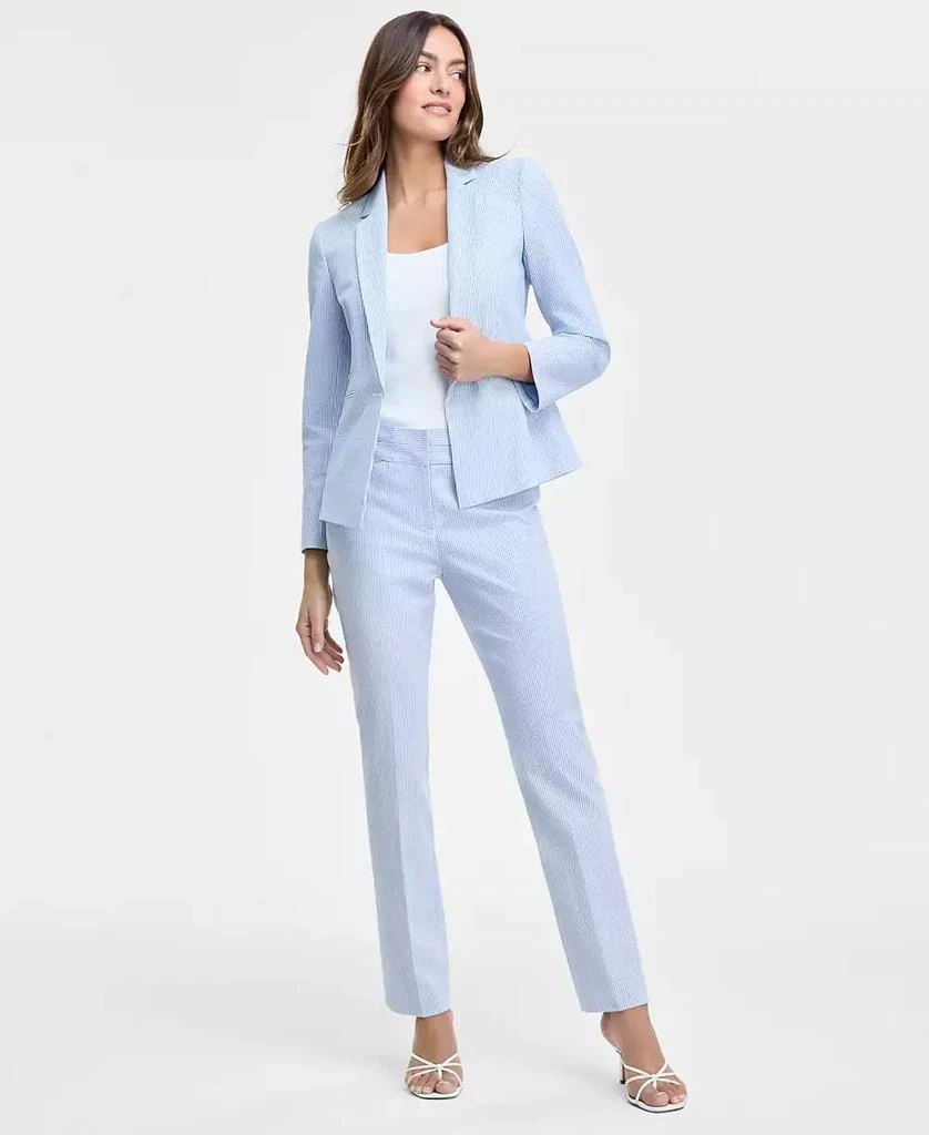 Tahari Women's Seersucker Ruched-Sleeve Jacket 2