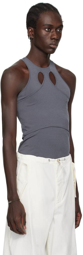 Dion Lee Gray Mobius Loop Tank Top