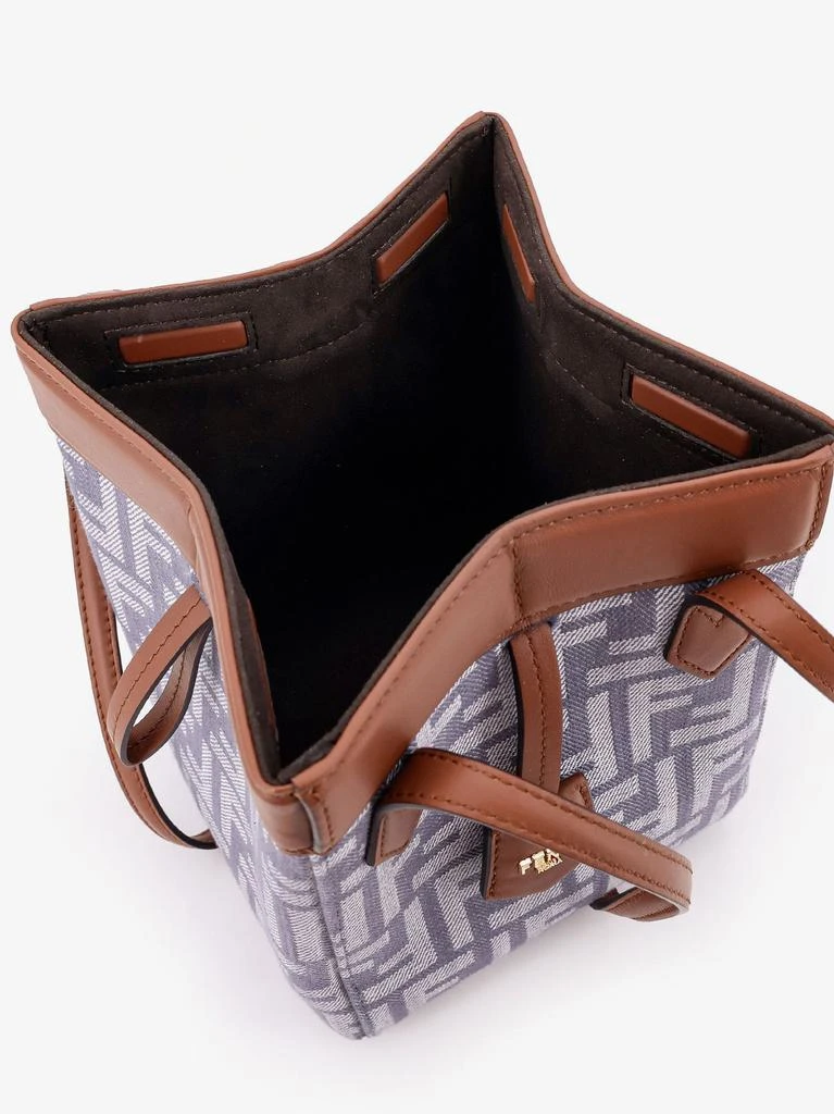 Fendi Origami mini FF Jacquard fabric and leather shoulder bag 5