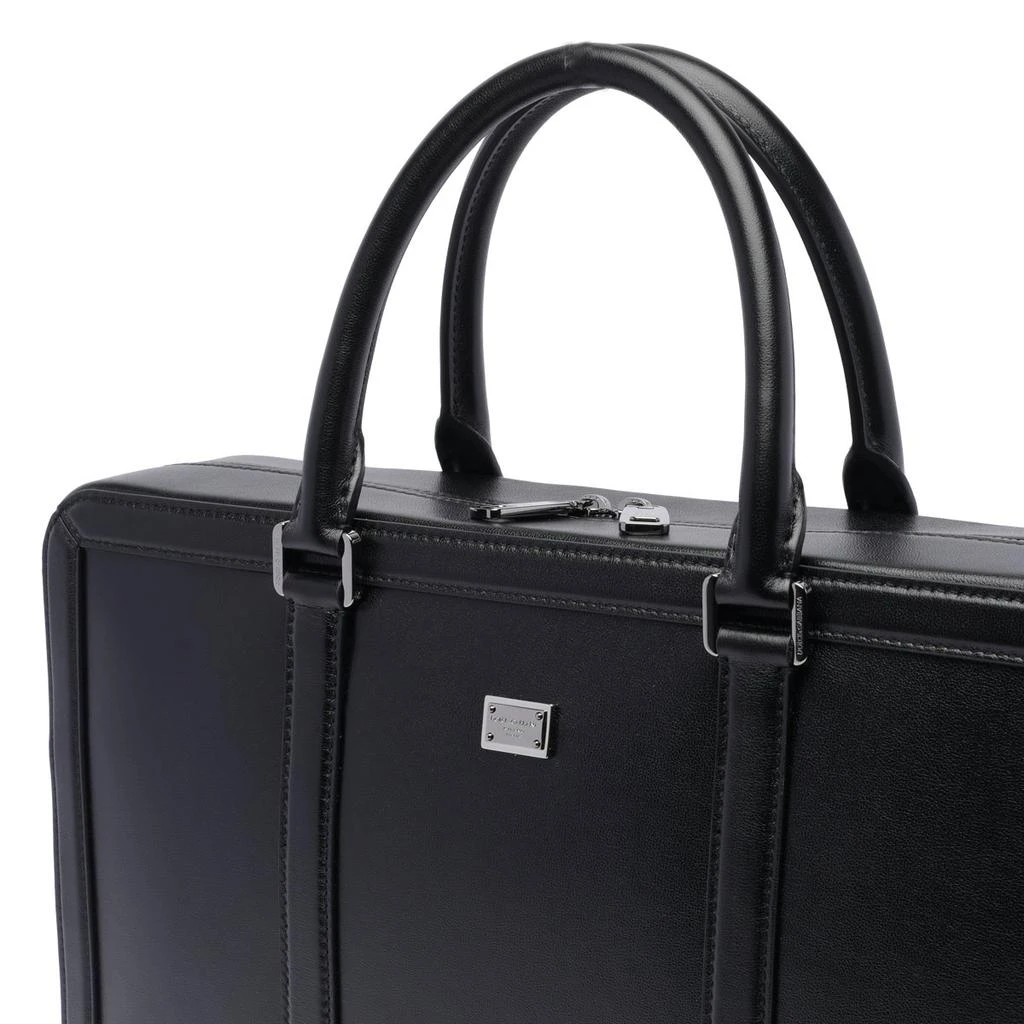 Dolce & Gabbana Dolce & Gabbana Logo Plaque Zipped Briefcase 4