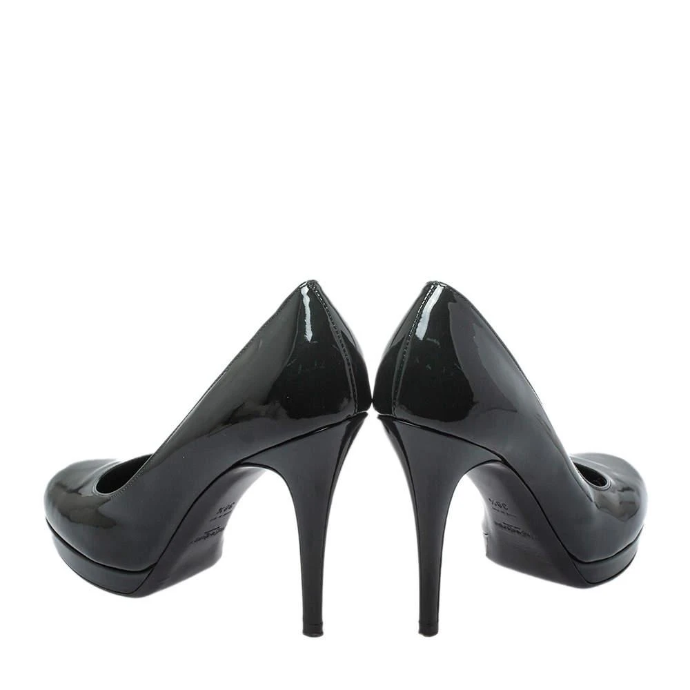 Yves Saint Laurent Saint Laurent Green Patent Leather Pumps Size 38.5 5