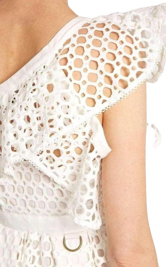 Self Portrait One Shoulder Guipure-lace Midi Dress 4