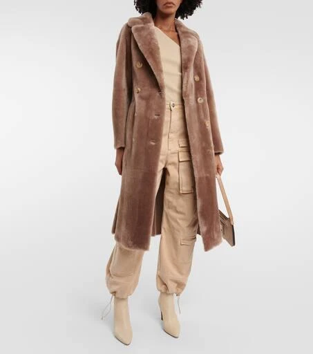 Blancha Double-breasted shearling coat 2