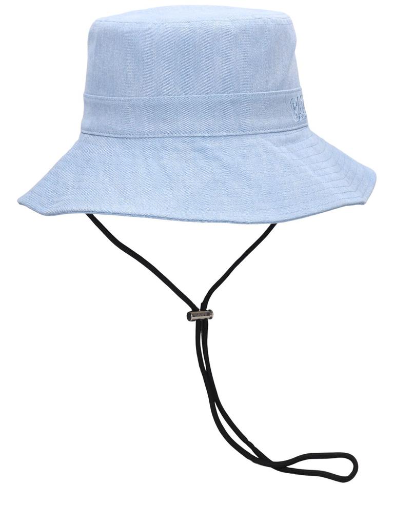 帽子 GANNI Fisherman Bucket Hat Denim GANNI Fisherman Denim Bucket Hat GANNI