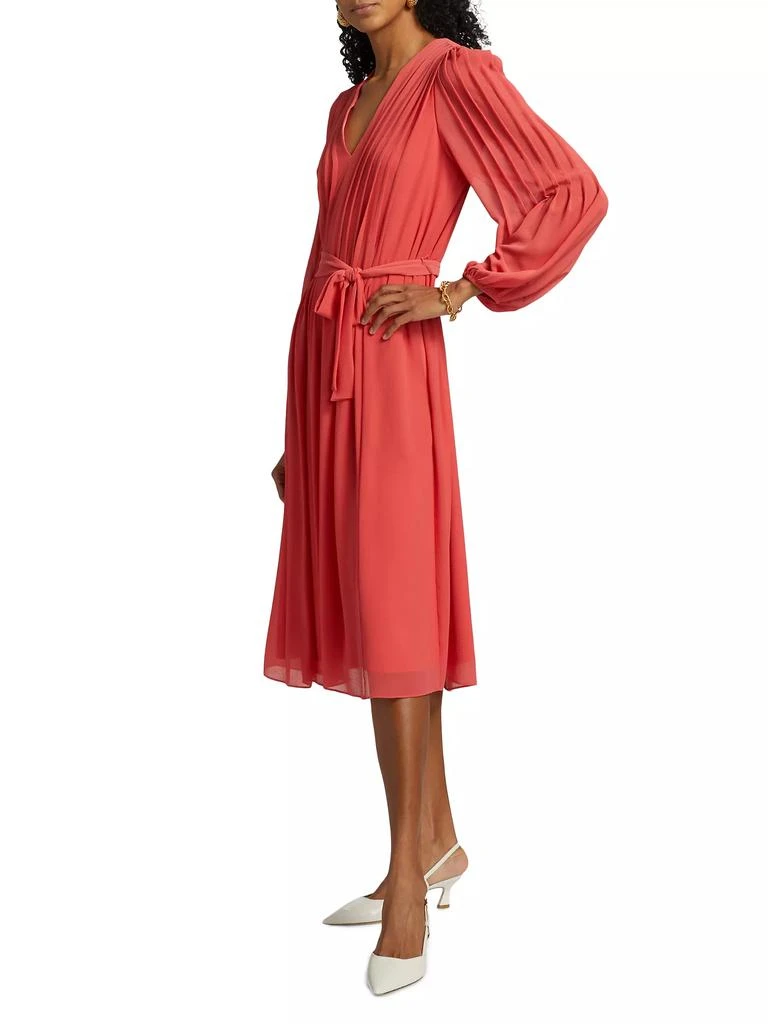 Kobi Halperin Tatum Tie-Waist Pleated Midi-Dress 4