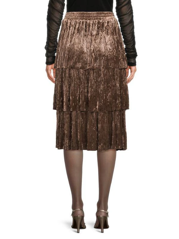 70/21 Velvet Tiered Midi Skirt 2