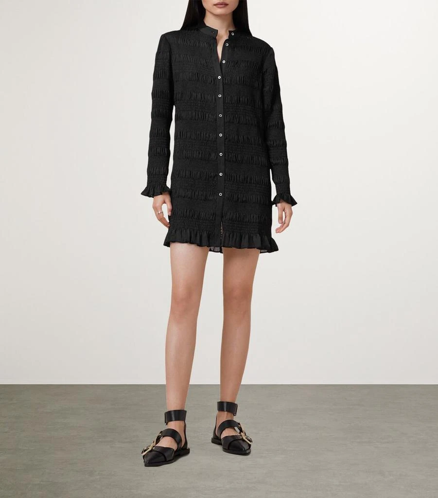 ALL SAINTS Shirred Meg Mini Shirt Dress 2