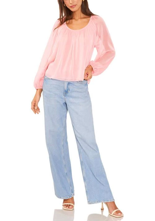 1. State Womens Blouson Sleeve Blouse 3