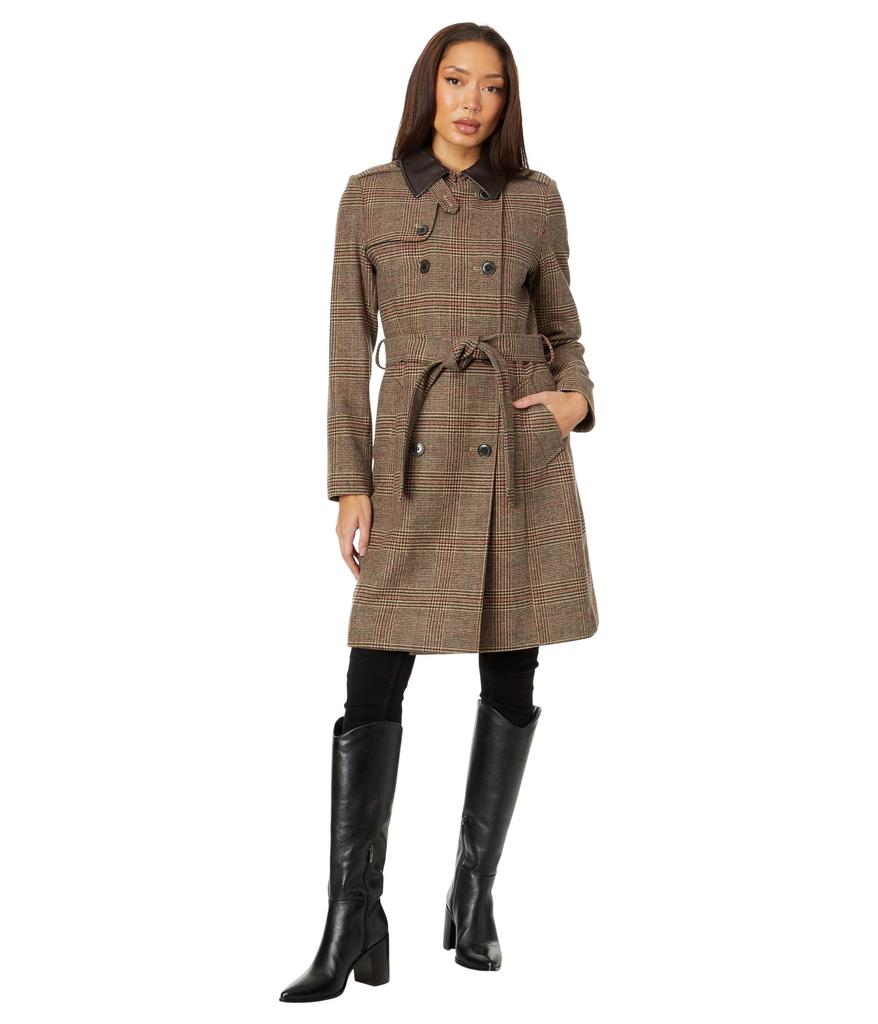LAUREN Ralph Lauren Plaid Wool Trench