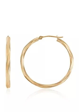 preivew Hoop Earrings in 14K Yellow Gold color