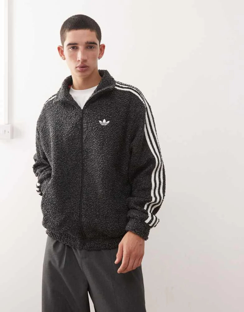 Adidas adidas Originals Boucle Firebird track top in black 1