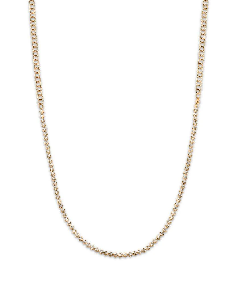 Moon & Meadow Lumeniri 14K Yellow Gold Lab Grown Diamond Tennis Necklace, 16" 1
