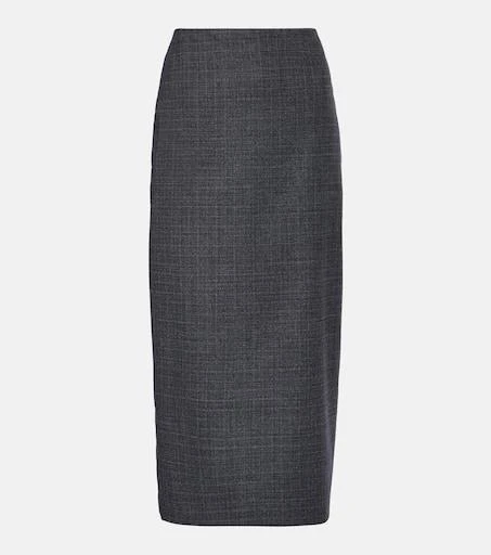BLAZÉ MILANO Hunley Sussex checked wool pencil skirt 1