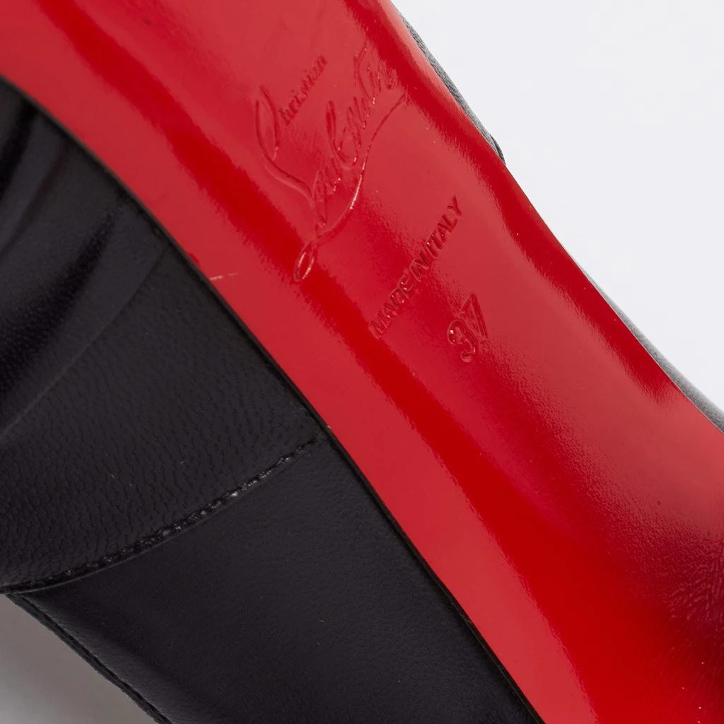 Christian Louboutin Christian Louboutin Black Leather Lady Gres Knotted 20th Anniversary Peep-Toe Platform Pumps Size 37 9