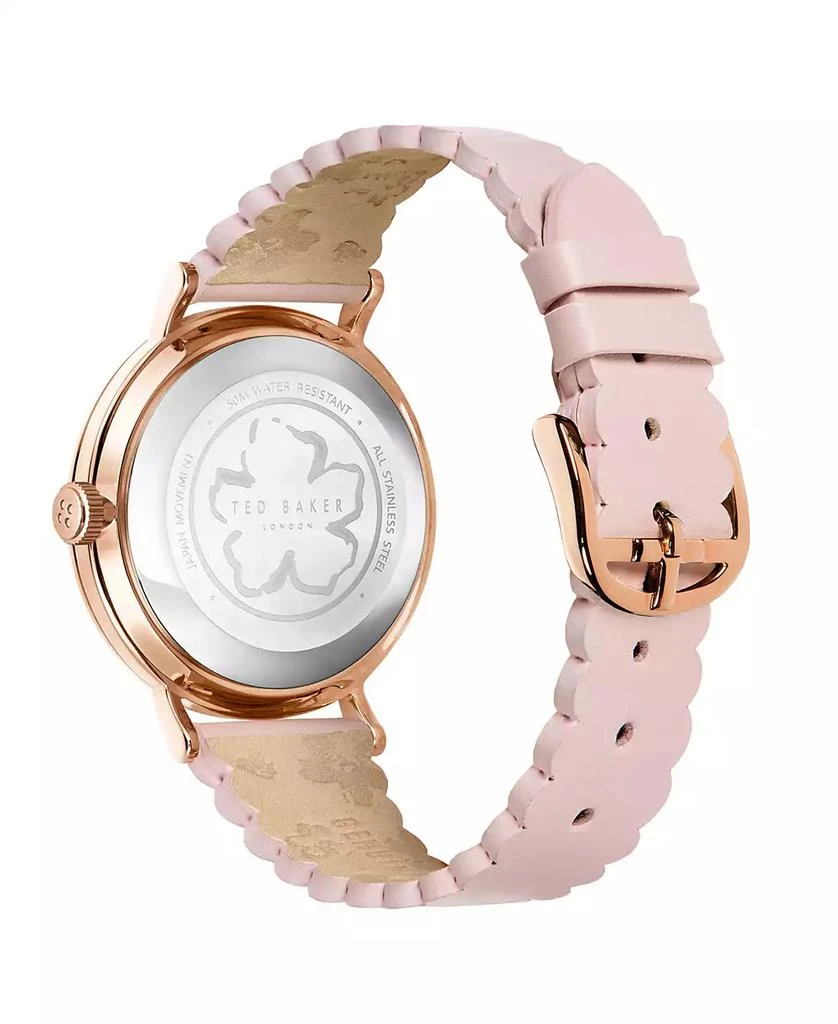 Ted Baker London Women's Phylipa Retro Pink Leather Strap Watch 37mm 2