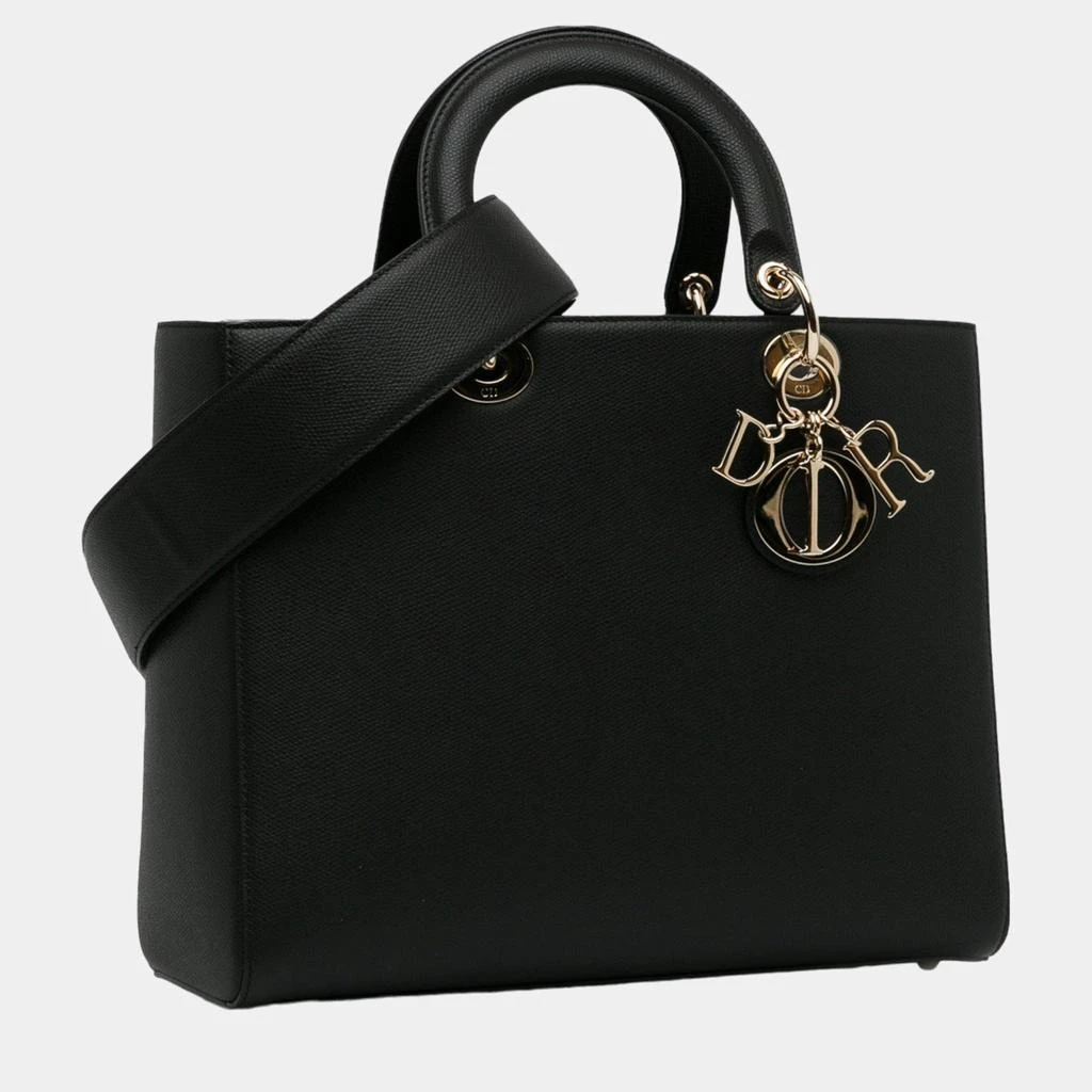Dior Dior Black Large Grained Calfskin Lady Dior 2