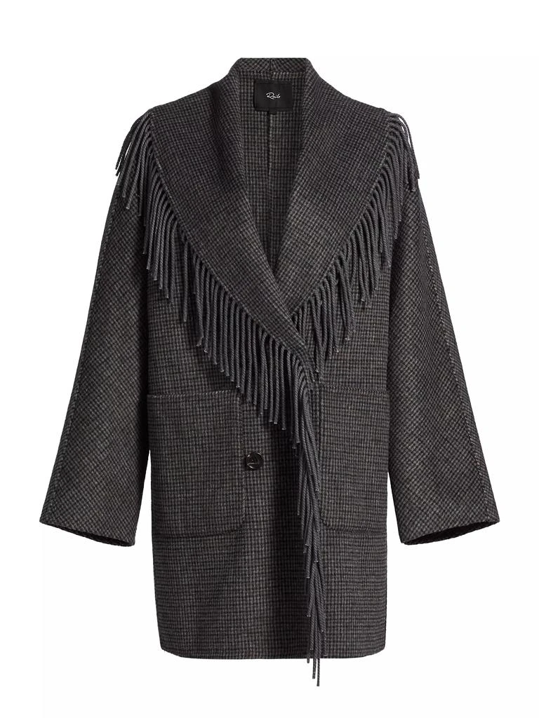 Rails Hugo Fringed Stretch Wool Coat 1