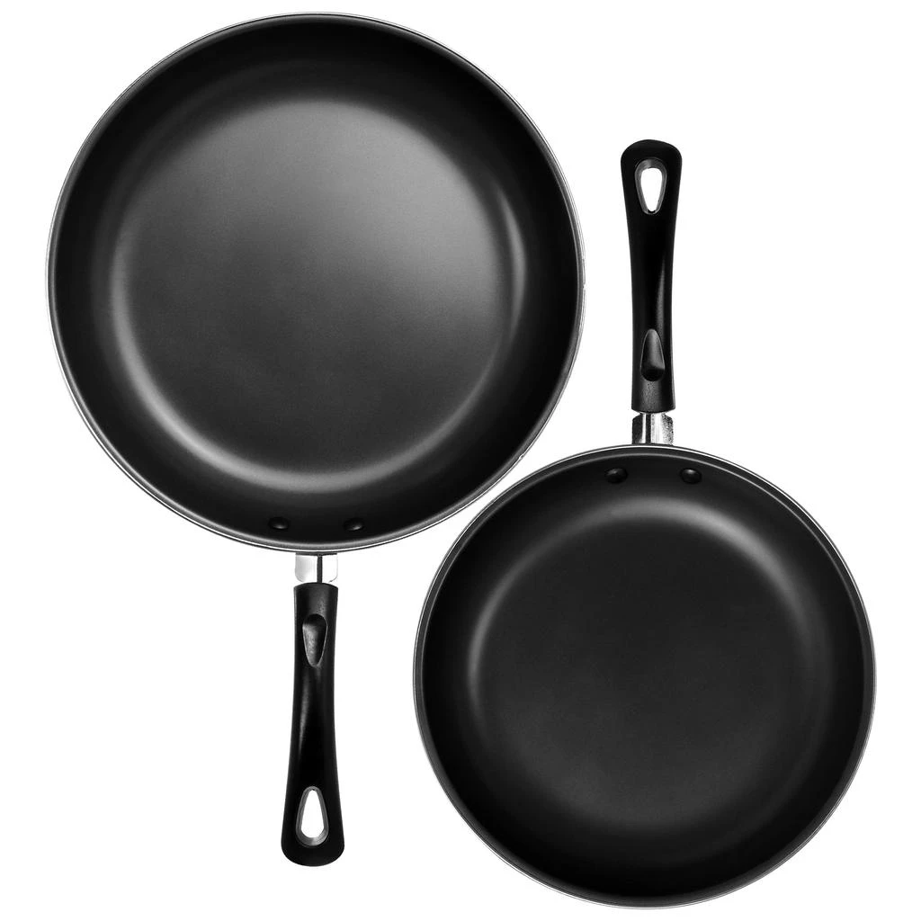 Gibson Everyday Highberry 2 Piece 12in and 10in Frying Pan Set in Metallic Grey 5