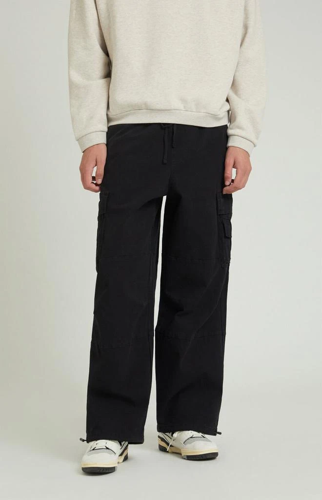 PacSun Stretch Black Extreme Baggy Cargo Pants 1