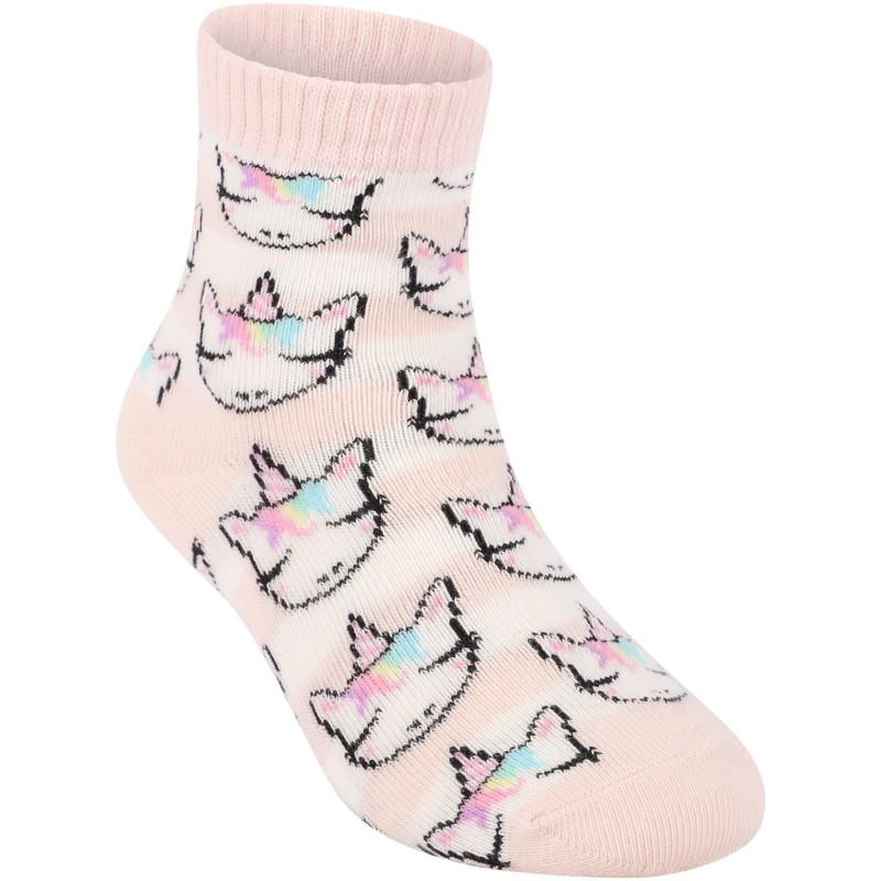 OMG! Accessories Set of socks with unicorns and love hearts in white and pink 2