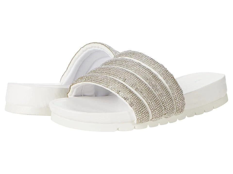 Anne Klein Gloria GLOR01F9-100 Slide Women's US 10 White Slip On Sandals KHD809 1
