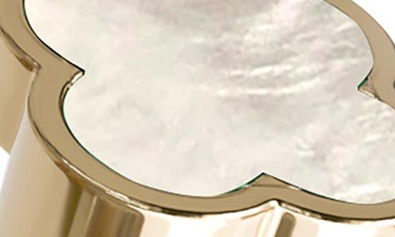 Gabi Rielle 14K Gold Plate Sterling Silver Clover Open Band Ring