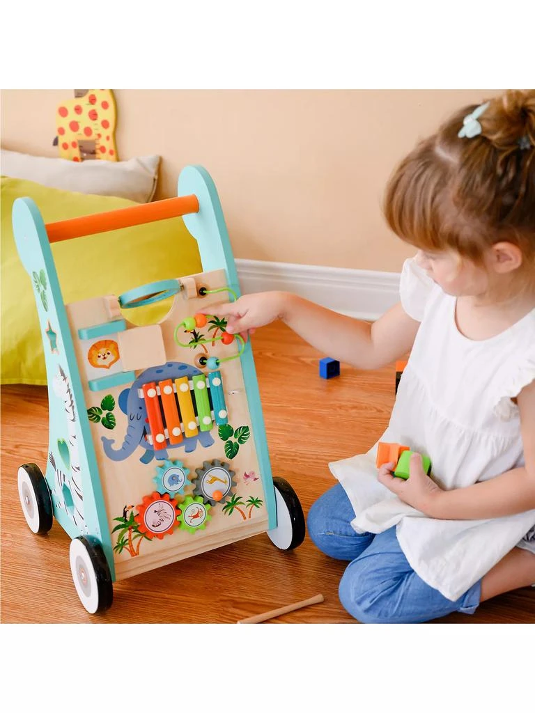 Teamson Preschool Play Lab Safari Animal Wooden Baby Walker 5
