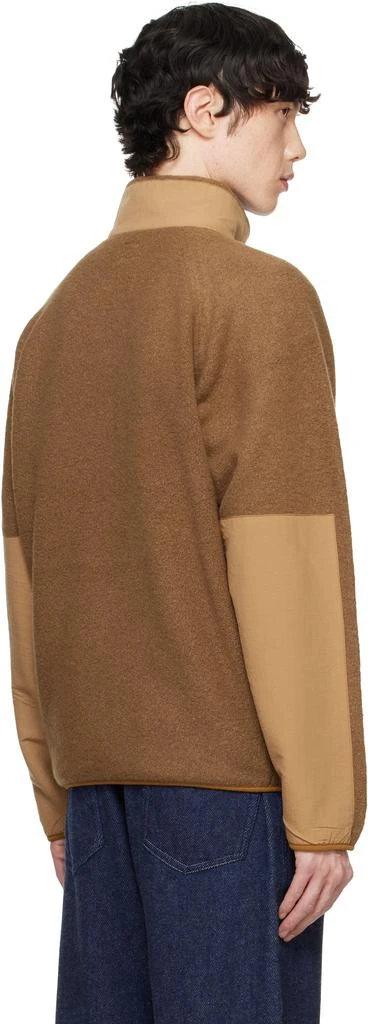 Nanamica Brown Boiled Wool Zip Up Sweater 3