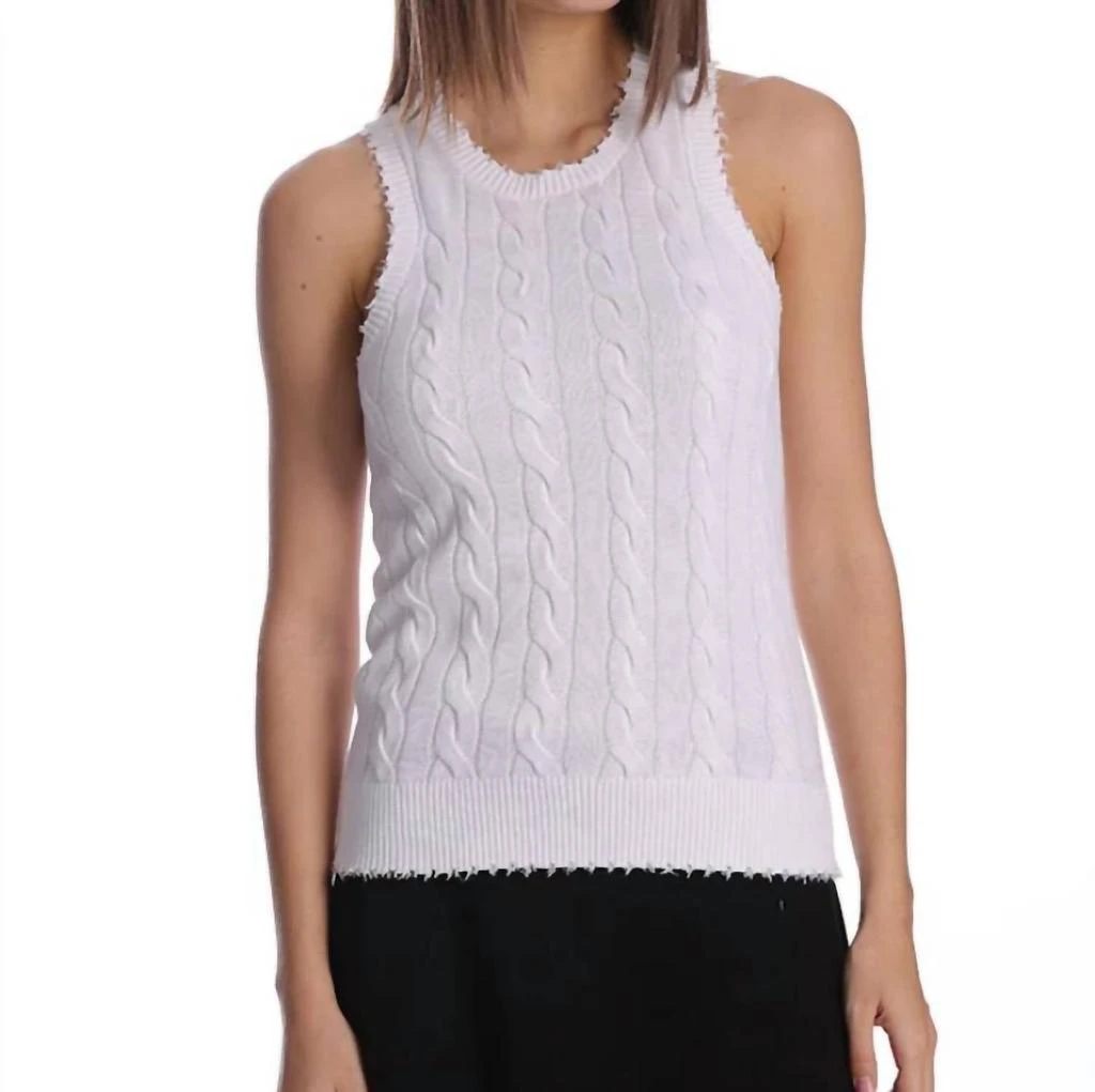 Minnie Rose Minnie Rose - Cotton Frayed Tank Top 4