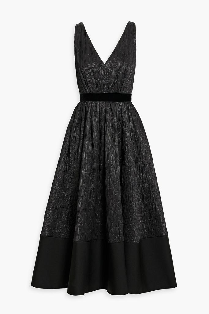ROKSANDA Velvet-trimmed matelassé midi dress