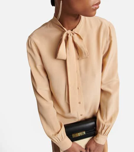 Yves Saint Laurent Tie-neck silk shirt 5