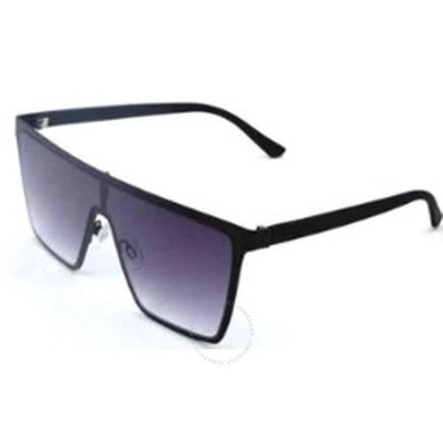 French Connection Ladies Smoke Shield Sunglasses Streetwear Urban New Wave French Connection FC 25 77 Shield Sunglasses Shiny Black  main image 3