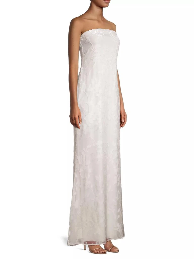 Misha Arianna Silk Strapless Floral Gown 4