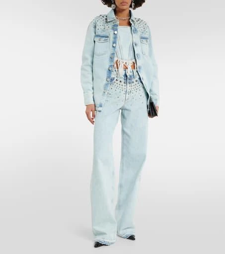 Alessandra Rich Embellished straight jeans 2