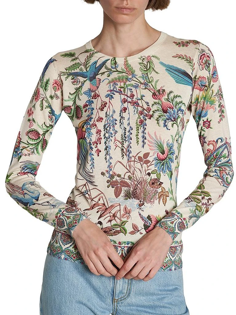 ETRO Printed Knit Crewneck Top 7
