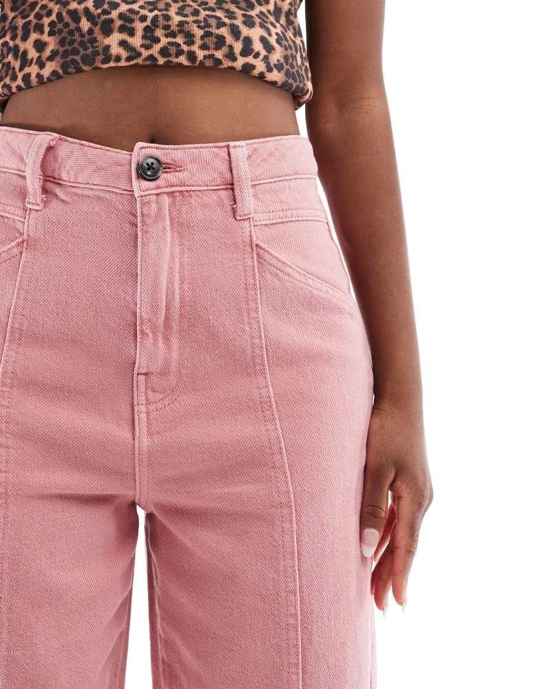 ASOS ASOS DESIGN seamed barrel trousers in rose 4