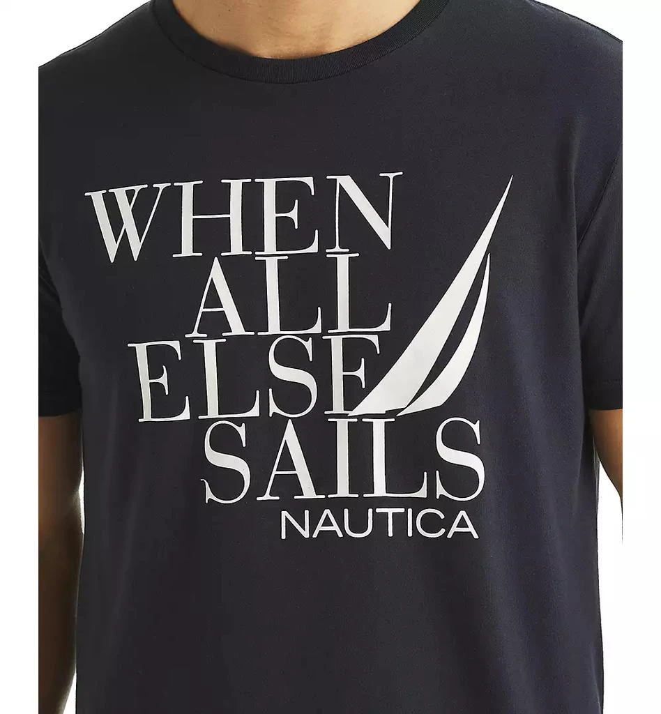 Nautica Men's Short Sleeve Crewneck When All Else Sails Graphic T-Shirt 3