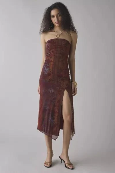 Urban Outfitters UO Samara Mesh Strapless Midi Dress 1