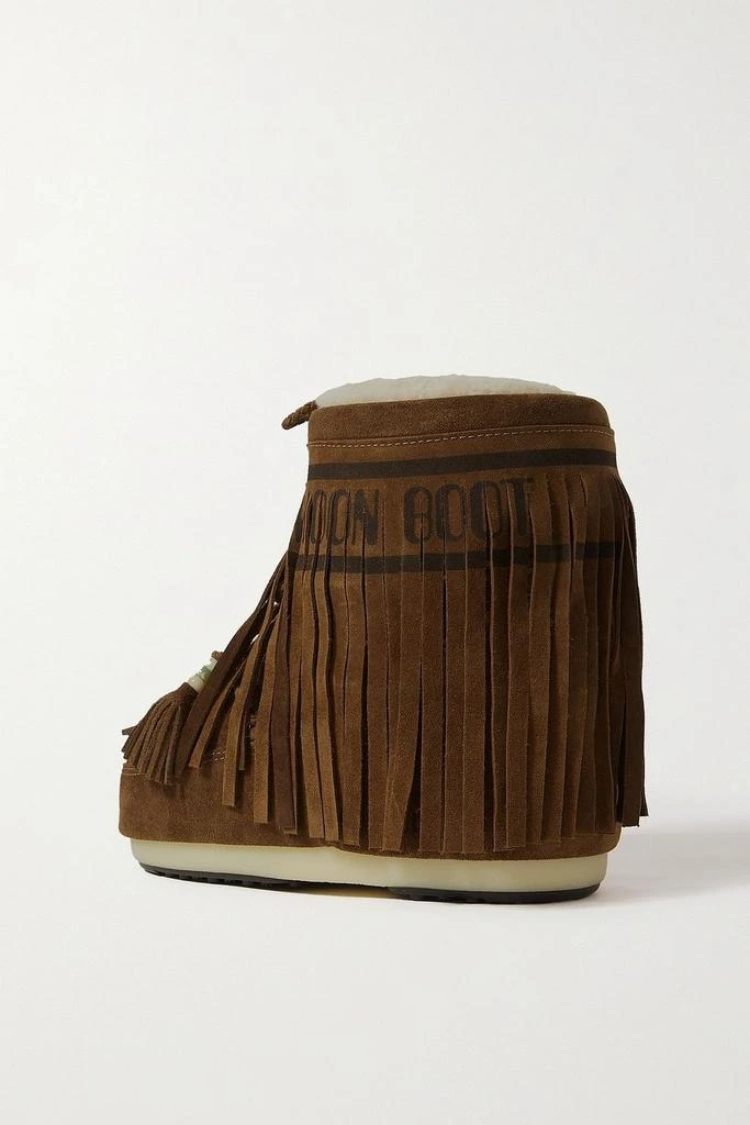 ALANUI X MOON BOOT + Moon Boot shearling-lined embellished fringed suede snow boots 3