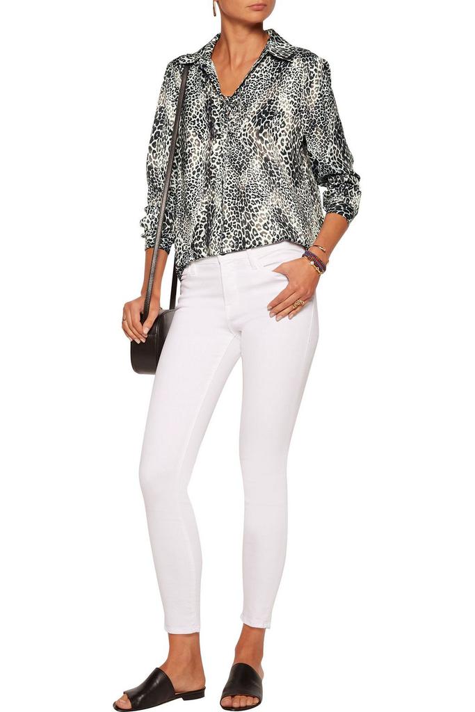 Tart Leopard-print satin blouse