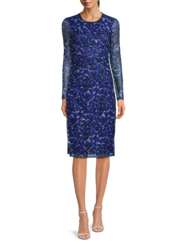 Eliza J Ruched Sheath Midi Dress 1